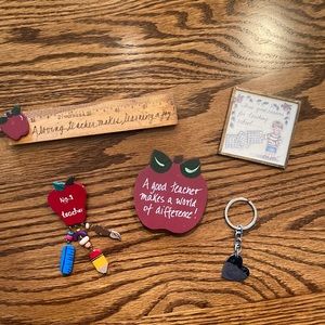 Assorted Teacher decorative items